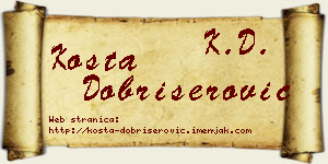 Kosta Dobrišerović vizit kartica